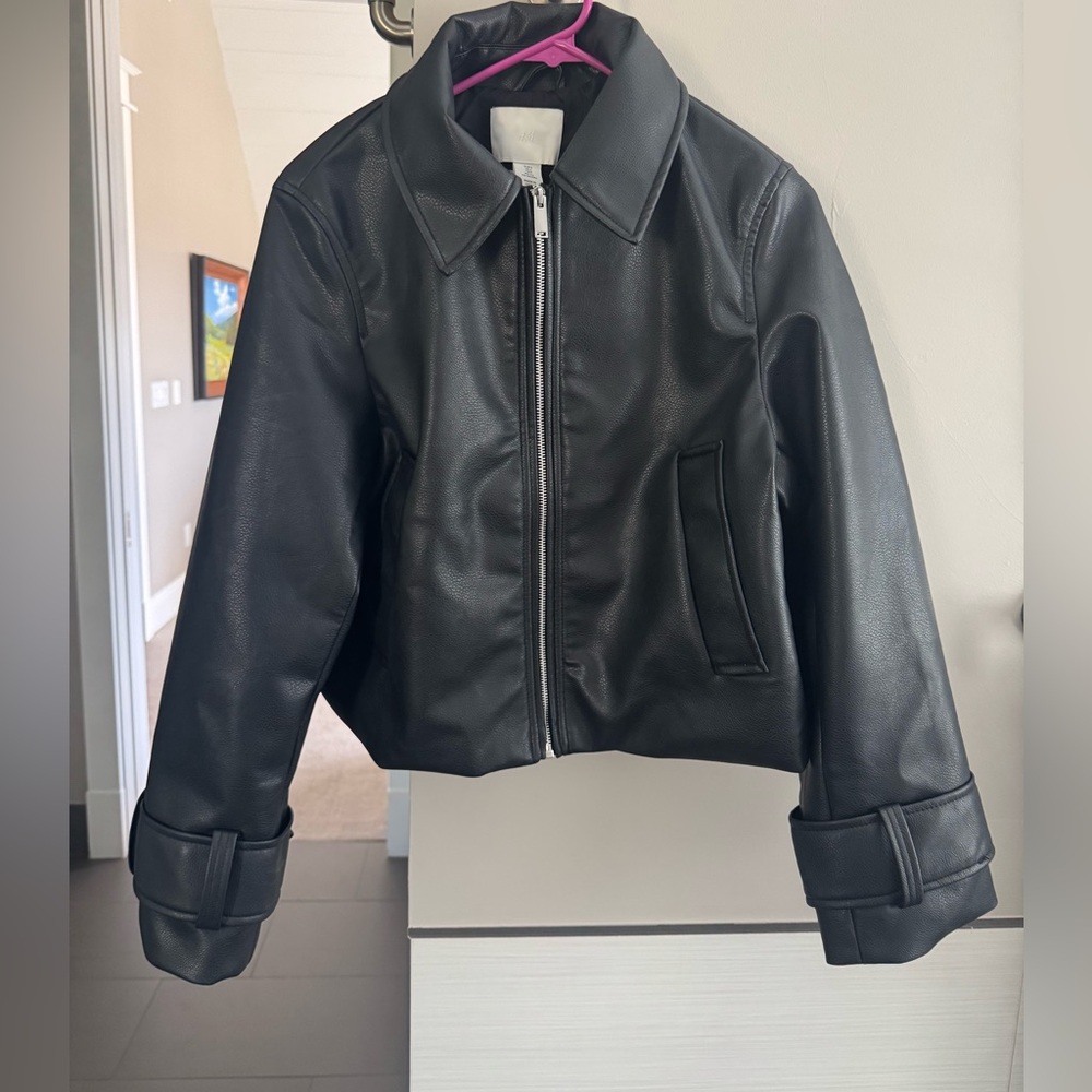 H&M vegan leather jacket